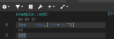 Assembly Instructions with Bytecode in Hex